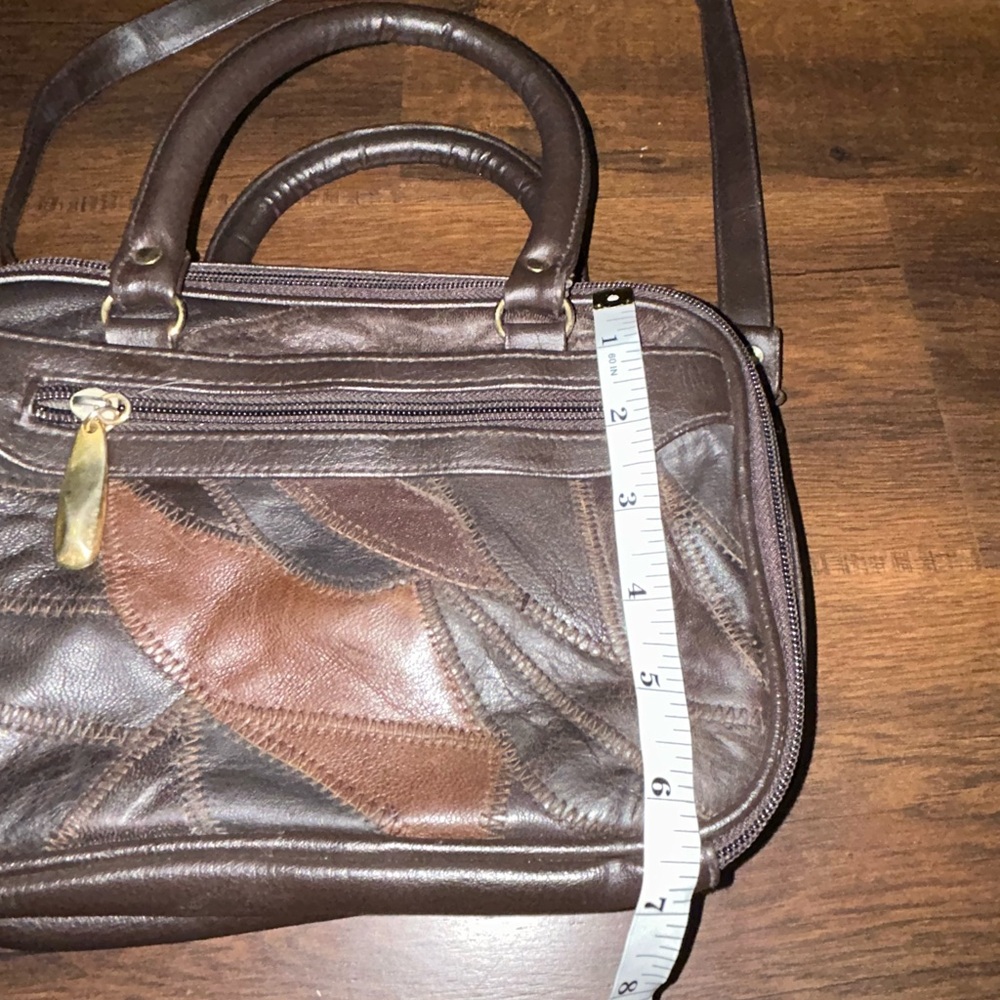 Leather Patchwork Crossbody - image 8